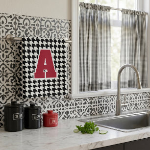 Houndstooth-Monogramm Geschirrtuch