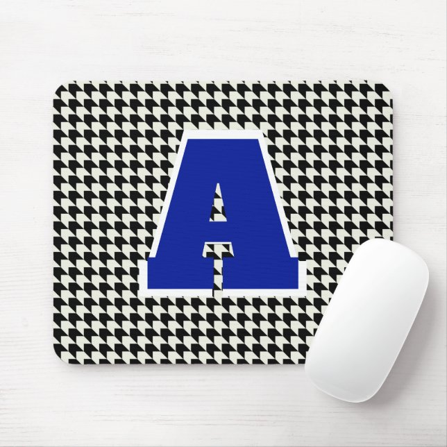 Houndstooth-Monogramm-Mauspad Mousepad (Mit Mouse)