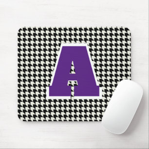 Houndstooth-Monogramm-Mauspad Mousepad