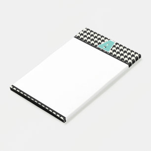 Houndstooth-Monogramm Post-it Klebezettel