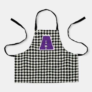 Houndstooth-Monogramm-Schürze Schürze