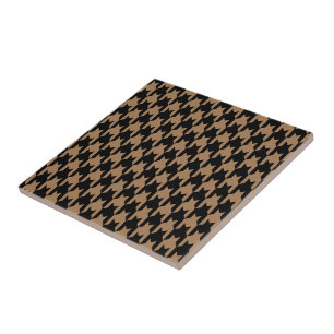 houndstooth motif carreau noir et or