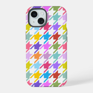 Houndstooth Multicolor+White Big Motif