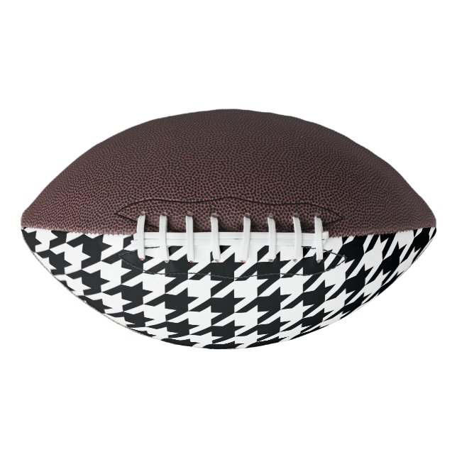 Houndstooth Pattern Black White Football (Vorderseite)