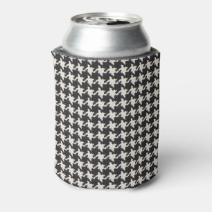 Houndstooth Schwarz Weiß Muster Dosenkühler