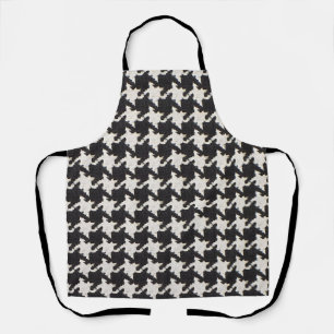 Houndstooth Schwarz Weiß Muster Schürze