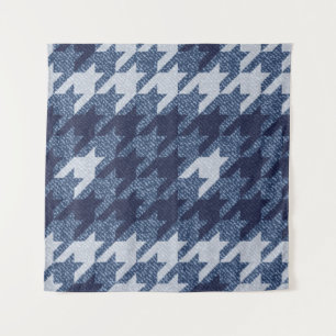 Houndstooth-Tartan-Jeans-Hintergrunddesign Wandteppich