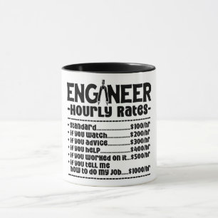 Hourarife für den Funny Engineer Tasse
