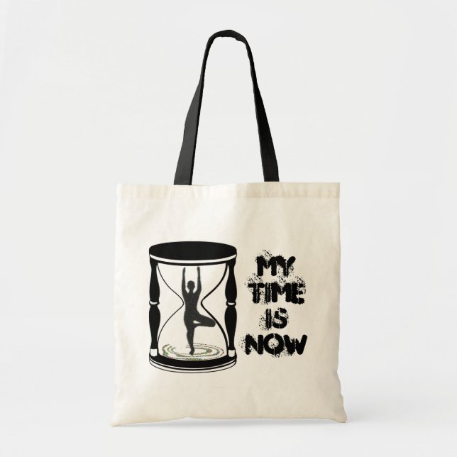 Hourglass - inspirierendes Yoga-Geschenk Tragetasche (Vorne)