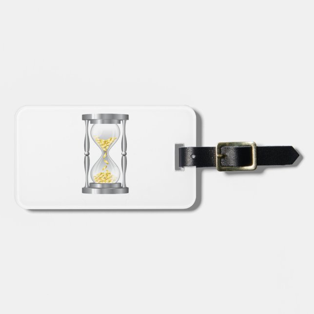 Hourglass mit Geld Gepäckanhänger (Vorderseite horizontal)
