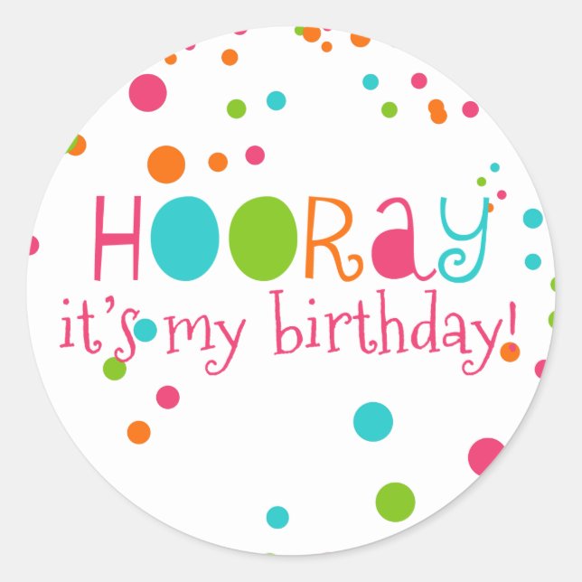 Hourra c'est mon Sticker pour Poka Dot Anniversair (Devant)