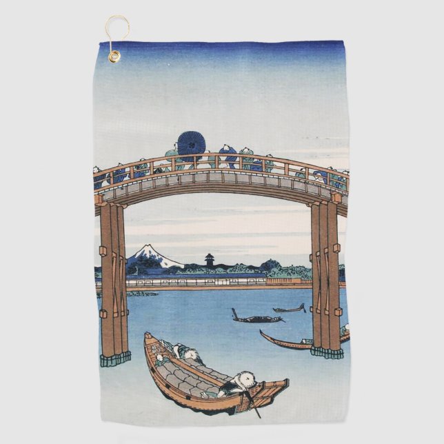 Housai Mount Fuji von unterhalb der Men's Bridge Golfhandtuch (Vorderseite)