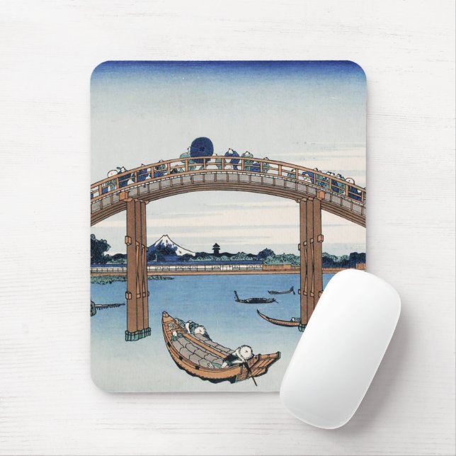 Housai Mount Fuji von unterhalb der Men's Bridge Mousepad (Mit Mouse)