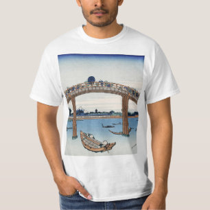 Housai Mount Fuji von unterhalb der Men's Bridge T-Shirt
