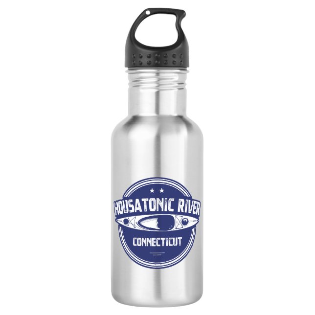 Housatonic River Connecticut Kayaking Edelstahlflasche (Vorderseite)