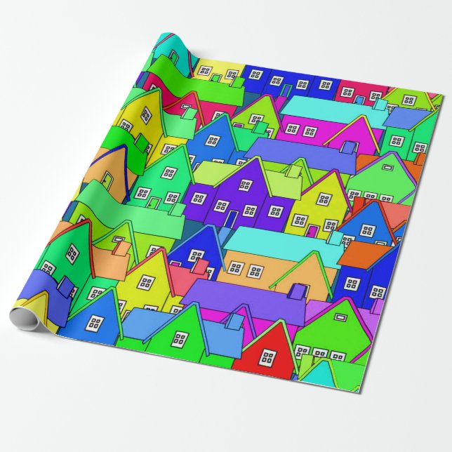 House_006 Geschenkpapier (Ungerollt)