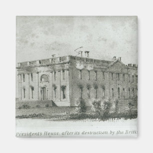 House After des Präsidenten seine Zerstörung Magnet