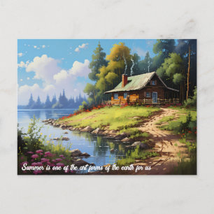 House Beach Forest im Sommer Postkarte