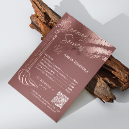 House Behaltend Haushaltspreis Rose Gold Blush Qr  Einladung