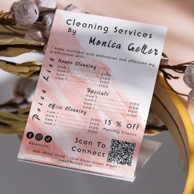 House Behaltend Haushaltspreis Rose Gold Blush Qr  Einladung (House Keeping Maid Price Rose Gold Blush Qr Code Invitation)