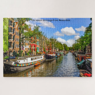 House Boats Amsterdam. Jigsaw Puzzle