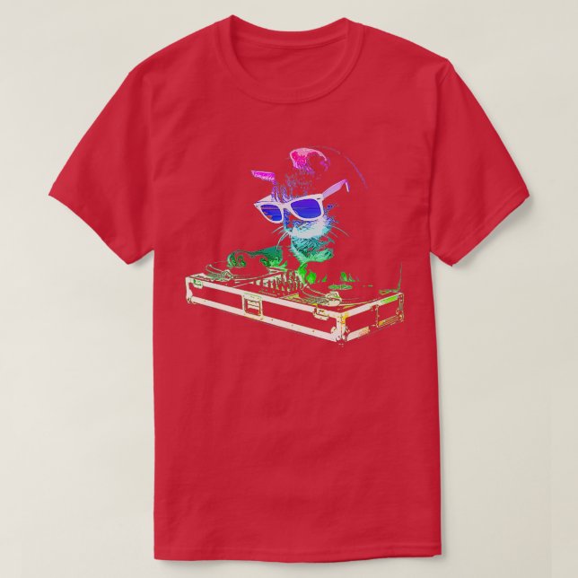 HOUSE CAT (Rainbow DJ Cat Kitty) Premium  T-Shirt (Design vorne)