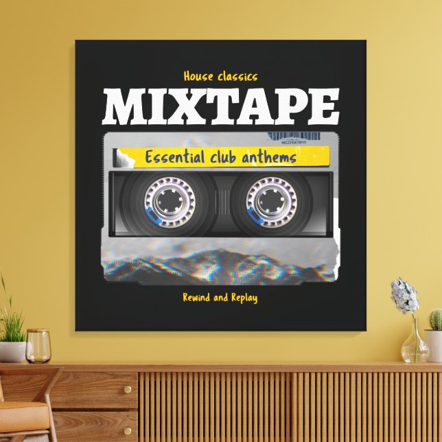House Classics Mixtape Club Anthems Leinwanddruck (Insitu (Wohnzimmer))