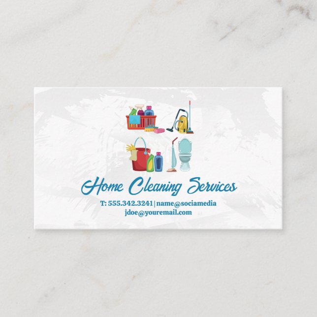 House Cleaning Supplies and Services Visitenkarte (Vorderseite)