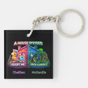 House Divided Adopt Me vs Grow A Garden 2 Schlüsselanhänger