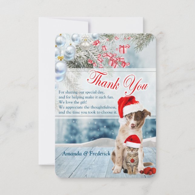 House Erwärmung Holiday Party Danke (Vorderseite)