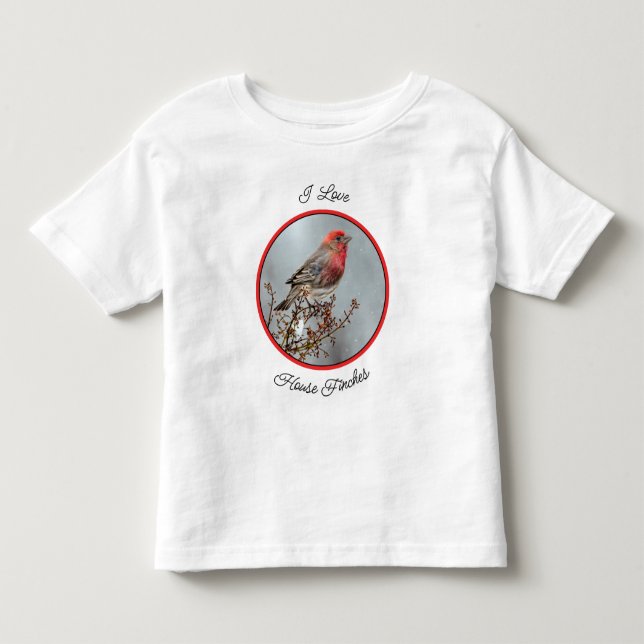 House Finch in Snow - Original Foto Kleinkind T-shirt (Vorderseite)