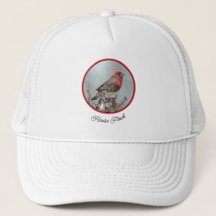 House Finch in Snow - Original Foto Truckerkappe