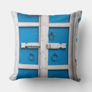 House Gemalt blue, Udaipur, Rajasthan, Indien Kissen