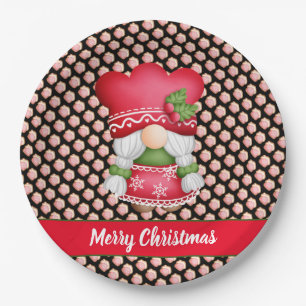 House Gnome Anpassen von Farbe und Text Pappteller