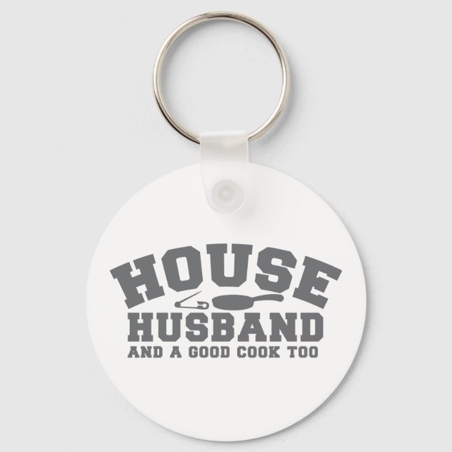 House Husband und gute Küche Schlüsselanhänger (Vorderseite)