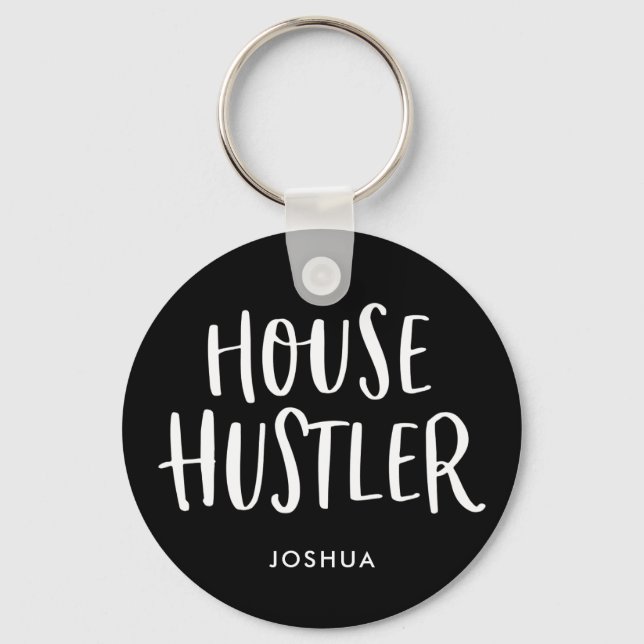 House Hustler Real Anwesen Personalisierter Agent  Schlüsselanhänger (Vorderseite)