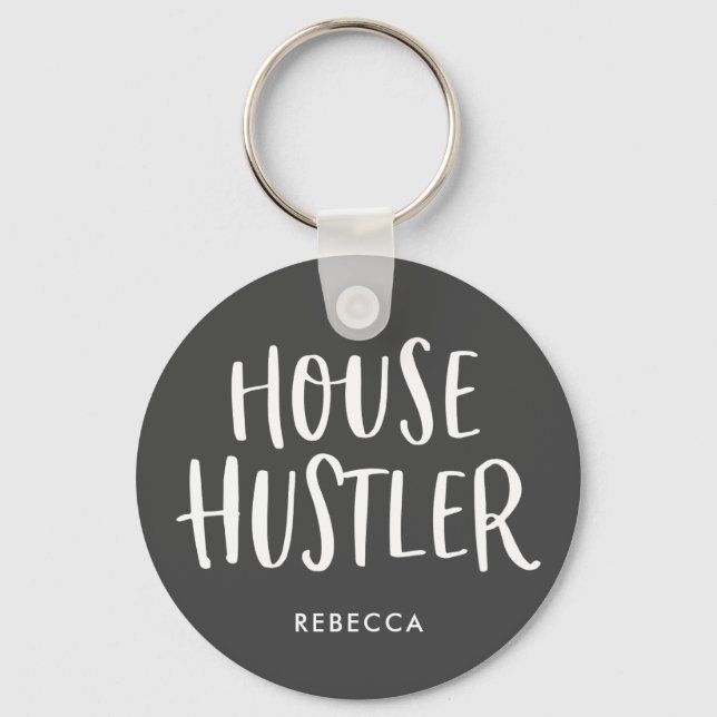 House Hustler Real Anwesen Personalisierter Agent  Schlüsselanhänger (Vorderseite)
