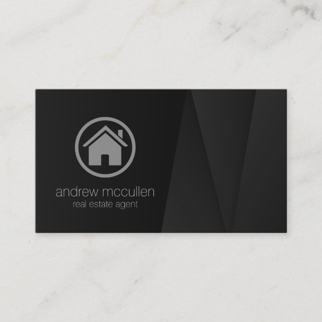House Icon Real Anwesen Realty Property Visitenkarte (Vorderseite)