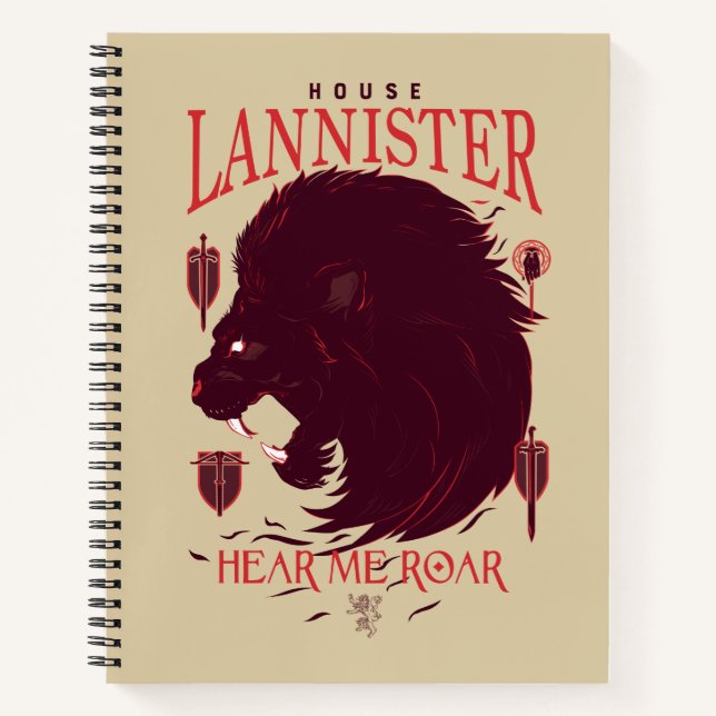 House Lannister - Hear Me Roar Notizbuch (Vorderseite)
