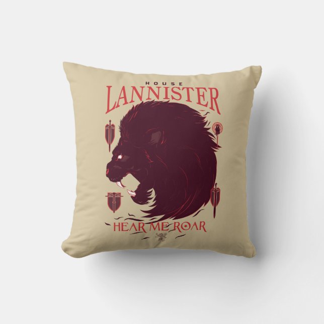 House Lannister - Hören Sie mich Roar Kissen (Vorderseite)