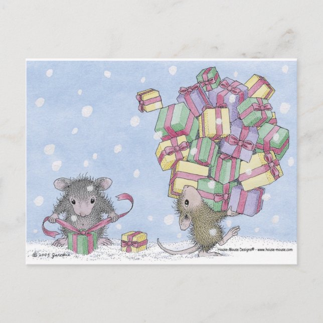House-Mouse Designs® Feiertagspostkarte (Vorderseite)