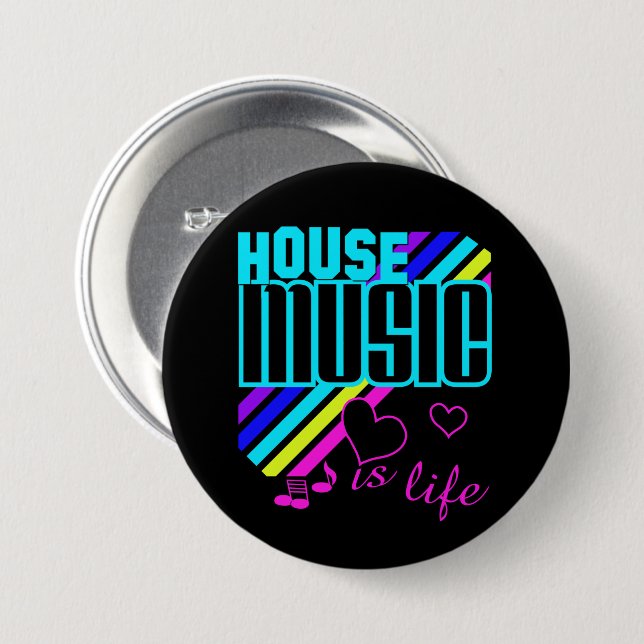 House Music Button (Vorne & Hinten)