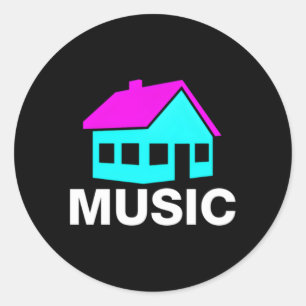 House Music Edm Rave Runder Aufkleber