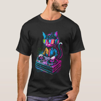 House-Musik-Festival-Katze-DJ-Techno-Rave-EDM-Kitt T-Shirt