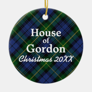 House of Gordon Scottish Tartan Keramik Ornament