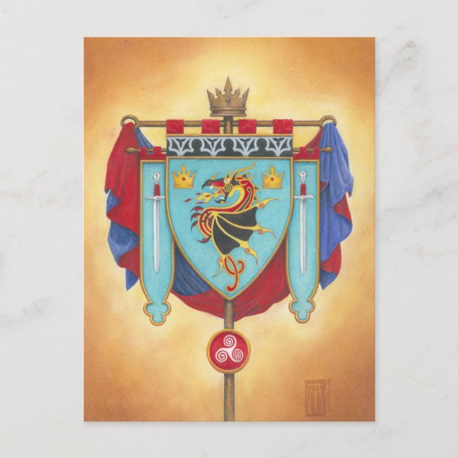 House of Pendragon Banner Postkarte (Vorderseite)