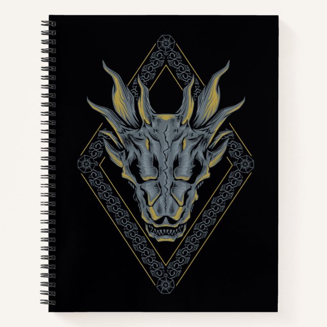 HOUSE OF THE DRAGON Balerion Skull Diamond Crest Notizbuch (Vorderseite)