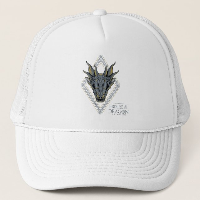 HOUSE OF THE DRAGON Balerion Skull Diamond Crest Truckerkappe (Vorderseite)