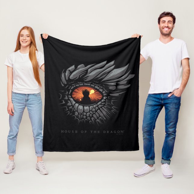 HOUSE OF THE DRAGON Dragon’s Eye Iron Throne Fleecedecke (Beispiel)