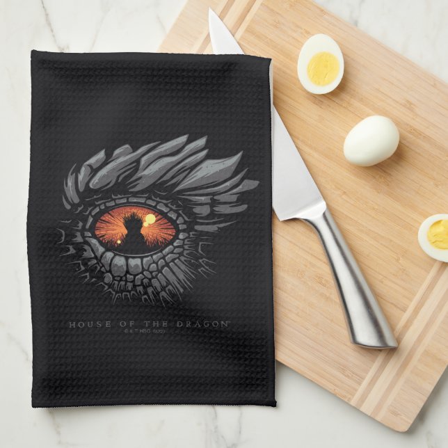 HOUSE OF THE DRAGON | Dragon's Eye Iron Throne Geschirrtuch (Viertel Falte)